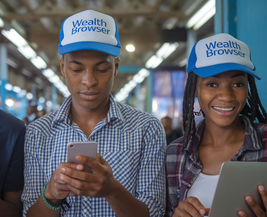 Young entrepreneurs using Wealth Browser